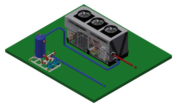 Чиллеры Eurochiller DDY-NAX + GRP для охлаждения воды