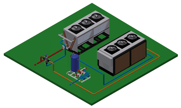 Чиллеры Eurochiller ADY-NAX + DCOOLER + GRP