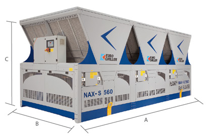 Габаритный чертеж Eurochiller NAX
