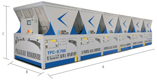 Габаритный чертеж Eurochiller TFC  